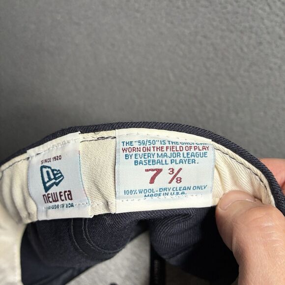 2001 Augusta National Members Fitted Hat Sz 7 3/8 New Era 5950 Green Bill/ Navy - Picture 11 of 12